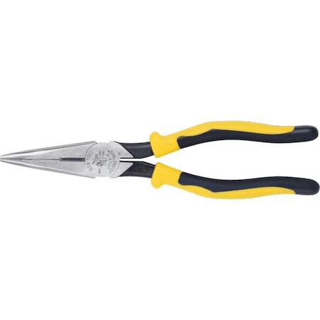 8 9/16 in J203 Needle Nose Plier, Side Cutter Plastic Dipped Handle