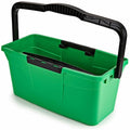3 gal Rectangular Bucket, Green, Polypropylene