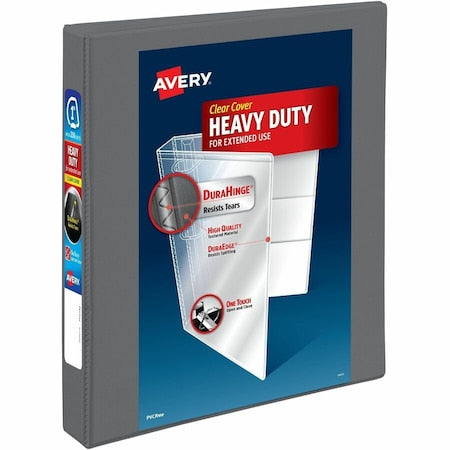 Heavy-Duty View 3 Ring Binder, 1 In