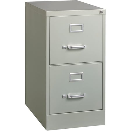 15" W Lorell Metal Vertical File, Light Gray