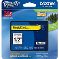 Label Tape Cartridge 1/2", Black/Yellow