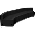 3 pcs. Living Room Set, 25-1/4"" to 33-1/2"" x 27"", Upholstery Color: Black, Shape: Concave