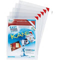 Sign Holder, Clear, 9/32 in H, Adhesive, PK5