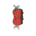 Straight Blade Receptacle, 5-20R, 20 A, 125V AC, 2 Pole, 3 Wire, Flush Mount, Single, Red