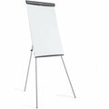 Dry Erase Board, Melamine, 36 in, 24 in, Aluminum Frame, White, Gloss