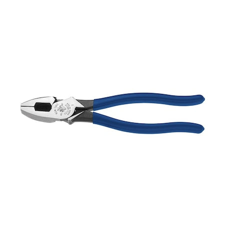 9 3/8 in Linemans Plier High Leverage w/ Fish Tape Puller , Steel