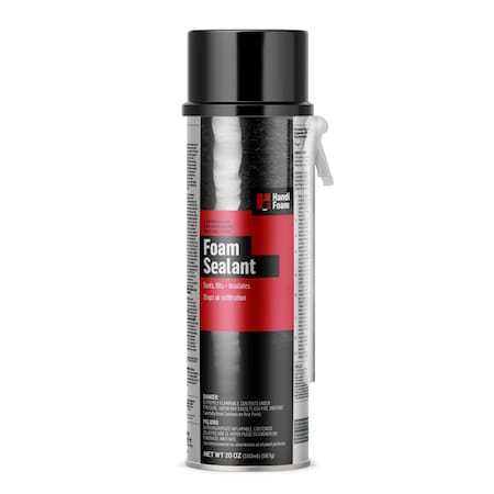 Spray Foam Sealant, Straw Application Method 20 oz, Aerosol Can, Cream, 2-3:1 Expansion Ratio