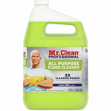 Floor Cleaner, 1 gal., Lemon, Yellow, PK3