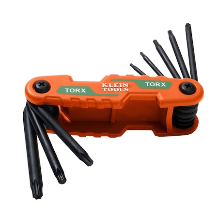 Hex Key Set, Compact Fold, Torx, 8-Key, Pk/6