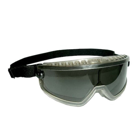 Safety Goggles, Gray Lens, Anti-Fog, CASC Anti-Scrach, Indirect Vent, Flexible PVC Frame