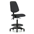 High Bench Chair No Arms, 26"" to 35"" Height, Vinyl, Black
