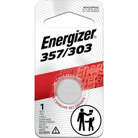Button Cell Battery, 357, 1.55 Volt, Zero Mercury