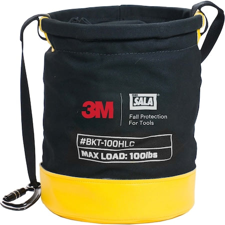 Bucket, Black, Yellow, Canvas