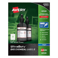 Inkjet Label, 2 in Label W, 2 in Label H, 12 Labels per Sheet White
