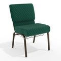 Hercules Church Chair, 21-1/4 in W 25" L 33" H, Fabric Seat