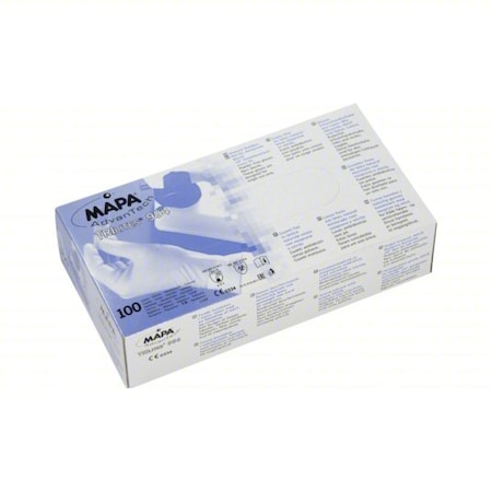TriPolymer Disposable Glove, 6 mil Palm, Latex/Polychloroprene/Nitrile, Powder-Free, S, PK 100