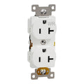 Duplex Straight Blade Receptacle, 5-20R, 20 A, 125V AC, 2 Pole, Flush Mount, Self-Grounded