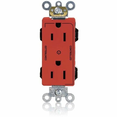 Straight Blade Receptacle, 5-15R, 15 A, 125V AC, Flush Mount, Self-Grounded