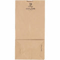 Grocery Bag Flat Bottom 12 lb Brown, Pk500