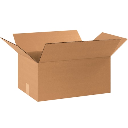 12 in x 10 in x 4 in Shipping Box, Kraft, Corrugate, Single Wall, 44 ECT