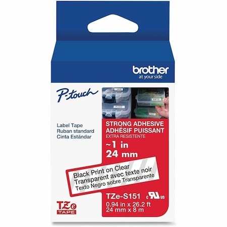 Label/RibbonCartridge, Clear, Gloss, 1inW