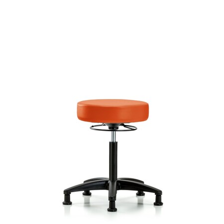 Vin Stool without Back-Medium Bench Height with Stationary Glides in Orange Kist Trailblazer Vin