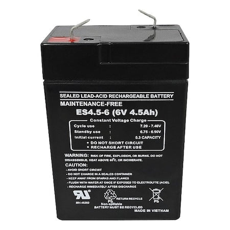 Battery, SLA, DC 6V, 4.5Ah (Formerly LumaPro)