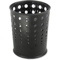 Bubble 6 gal Round Indoor Trash Can, Black, None, PVC Plastic, Steel, Not Applicable, 3 PK