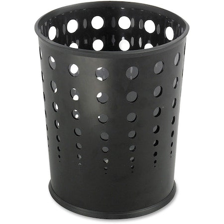 Bubble 6 gal Round Indoor Trash Can, Black, None, PVC Plastic, Steel, Not Applicable, 3 PK