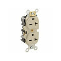 Duplex Straight Blade Receptacle, 6-20R, 20 A, 250V AC, 2 Pole, 3 Wire, Flush Mount, Grounded