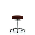 Vin Stool without Back Chrome-Medium Bench Ht with Stationary Glides in Burgundy Trailblazer Vin