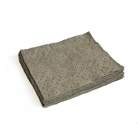 Sorbent Pad, 19 gal, 15 in x 18 in, Hazardous Liquids and Non-Hazardous Liquids, Gray