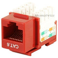 Datacom Jack, Cat6, Punch Down, Red