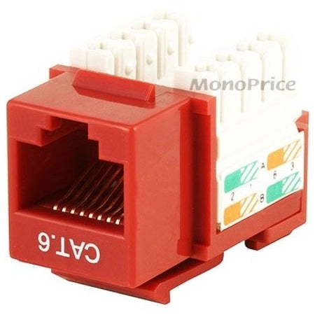 Datacom Jack, Cat6, Punch Down, Red