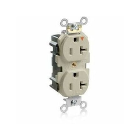 Straight Blade Receptacle, 5-20R, 20 A, 125V AC, Flush Mount, Isolated Ground