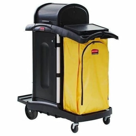 Microfiber Janitor Cart, 54"H, 34 gal Cap.