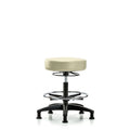 Vin Stool without Back-Med Bench Ht with Chr Foot RingandStat Glides in Adobe White Trailblazer Vin