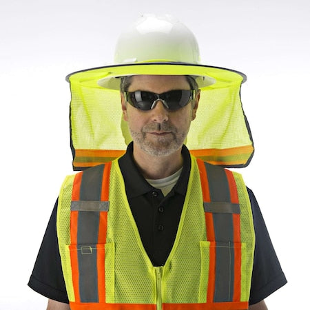 Hard Hat, Neck Shade, Lime