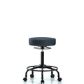 Vin Stool without Back-Medium Bench Height with RT Base and Casters in Imperial Blue Trailblazer Vin
