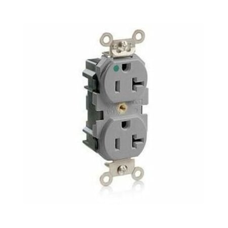 Straight Blade Receptacle, 5-20R, 20 A, 125V AC, Flush Mount, Self-Grounded