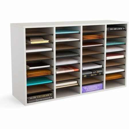 Literature Org, Wood, Adjustable, 36, Grey