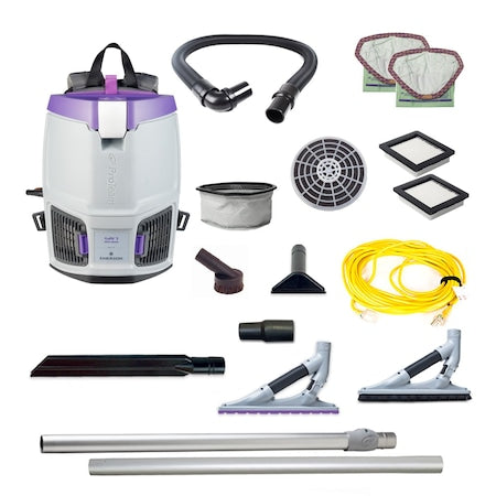 GoFit 3, 3 qt. Backpack Vacuum w/ ProBlade Hard Surface & Carpet Tool Kit