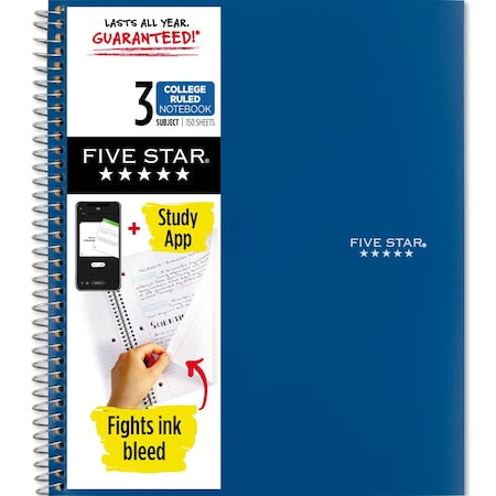 Five Star Wireound Notebook Plus Study A