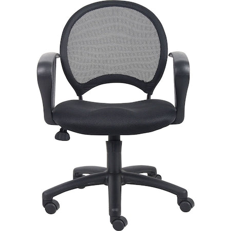 Chair, 25 in W 25" L 38-1/2" H, Loop, Mesh Seat