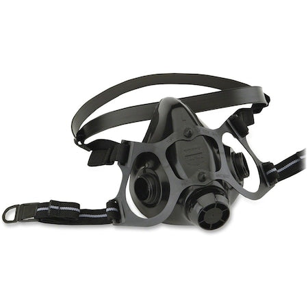 Half Mask Respirator, 7700 Series, Threaded, Silicone, NIOSH, Cartridges Not Included, Black, L