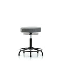 Rutledge Fab Stool without Back-Medium Bench Height with RT BaseandStat Glides in Gray Fab