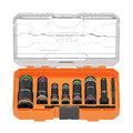 1/4 in, 3/8 in Drive Impact Quad Flip Socket Set, SAE, 9 pcs