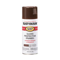Spray Paint, Leather Brown, Gloss, Solvent, 12 oz.