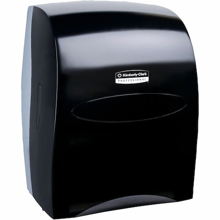 Sanitouch Manual Hard Roll Towel Dispenser, Black, for 1.75" Core, 12.63" x 16.13" x 10.2", Qty 1