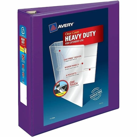 Heavy-Duty View 3 Ring Binder, 2 in